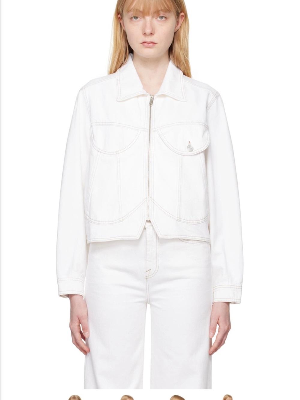 Frame white heart denim jacket g